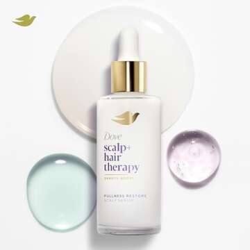 Dove Scalp + Hair Therapy Density Boost Serum Fullness Restore Visibly Thicker Hair In As Soon As 30 Days, Hydrating & Fast-Absorbing, Instantly Relieves Dry Scalp 2 Fl oz