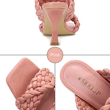 Stylish WSKEISP Braided Heels Sandals for All Occasions