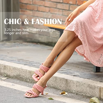 Stylish WSKEISP Braided Heels Sandals for All Occasions