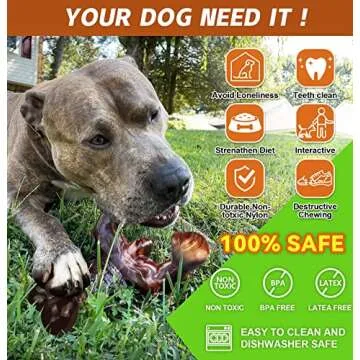 Durable MOXIKIA Dog Chew Toys for Aggressive Chewers