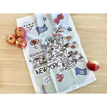 Fish Kiss Louisiana Map Dish Towel - Super Absorbent & Soft Kitchen Essential