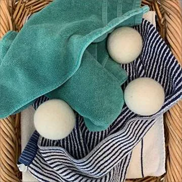 MightyNest Plastic-Free Laundry Set I Meliora Cleaning Products Refillable Lemon Powder Laundry Detergent and 3-Pack Reusable Wool Dryer Balls, Ecofriendly Laundry Alternatives Set