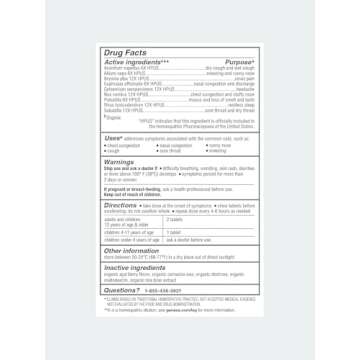 Genexa Cold Crush | Multi-Symptom Cough & Cold Relief for Adults | Delicious Organic Acai Berry Flavor | Certified Organic & Non-GMO | Homeopathic Remedy Made Clean | 180 Chewable Tablets (3 Pack)