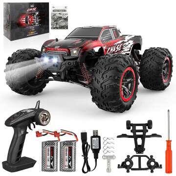 ZEALINNO Remote Control Truck for Adults, 1:10 High-Speed 30+ MPH RC Car, 4x4 Off Road Waterproof Al...