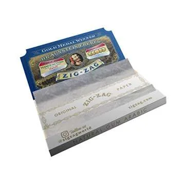 ZIG-ZAG Original White Rolling Papers - 24 Booklets - Premium 70mm Papers, Slow Even Burn, Consisten...