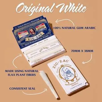 ZIG-ZAG Original White Rolling Papers Premium Quality