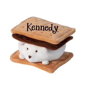 Personalized S'Mores Bear Plush - Custom Macaroon Character Stuffed Animal