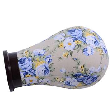 YANTAISIYU 1 Piece Canvas Block Head Mannequin Head for Hair Extension Lace Wigs Making and Display Styling (Blue 22")