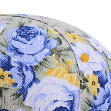 YANTAISIYU 1 Piece Canvas Block Head Mannequin Head for Hair Extension Lace Wigs Making and Display Styling (Blue 22")