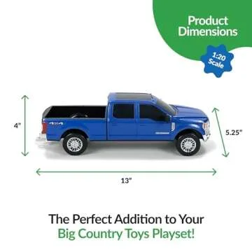 Big Country Toys Realistic Ford® Truck Toy & Trailer Hitch, 1:20 Scale Farm Toys for 3 Year Old Boys…