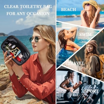 YOOLIFE Initial Makeup Bag - Clear Travel Essentials