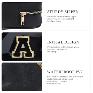 YOOLIFE Initial Makeup Bag - Clear Travel Essentials