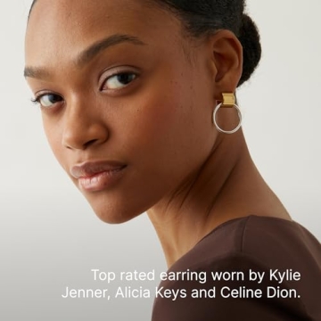 Elegant JENNY BIRD Faye Knocker Hoop Earrings for Women | Two-Tone Design