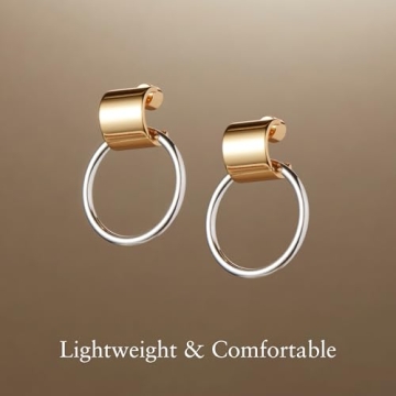 Elegant JENNY BIRD Faye Knocker Hoop Earrings for Women | Two-Tone Design