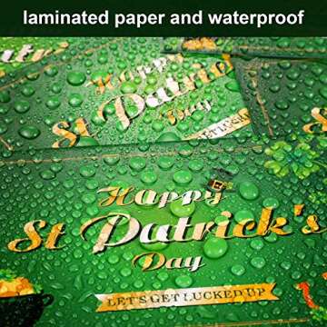 Frienda St. Patrick's Day Fortune Cards, Year of The Lucky Shamrock Party Scratch Off Fortune Games, Laminated Fortune Teller Cards (Style 1, 24 Pieces)