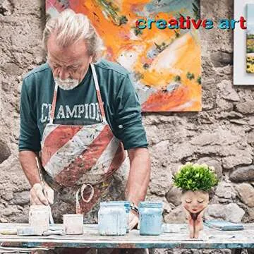 AWISBI Head Planter,Face Planters Pot for Indoor,Cute and Funny Plant Pots for Outdoor Unique Resin Planters Plant Gifts for Plant Lovers