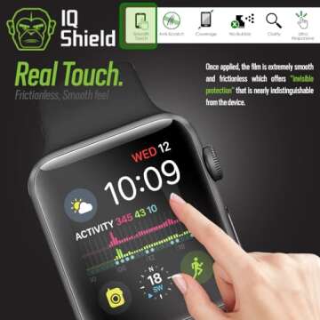 IQShield Screen Protector Compatible with Apple Watch 42mm Series 3/2/1 (6-Pack)(Ultimate) Anti-Bubble Clear TPU Film