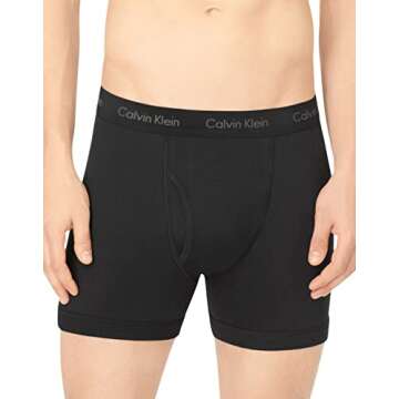 Calvin Klein Men's Cotton Classic Multi-Pack Boxer Briefs - Premium Comfort and Durability