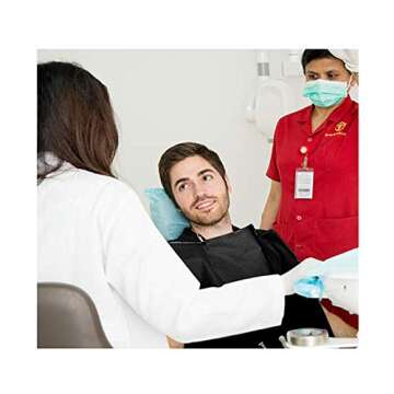 Pack of 500 Waterproof Black Dental Bibs - Essential for Every Patient