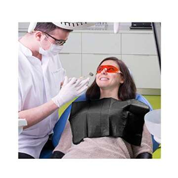 500 Black Dental Bibs - Waterproof Disposable Hygienic Bibs