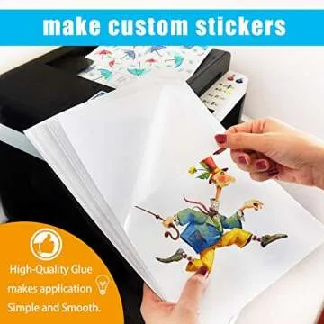 Lazydrop Printable Vinyl Sticker Paper - Waterproof & Quick-Dry