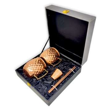Moscow Mule Copper Mugs Set of 2 with Gift Box