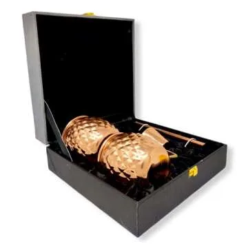 Moscow Mule Copper Mugs Set of 2 with Gift Box