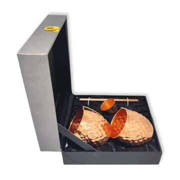 Moscow Mule Copper Mugs Set of 2 with Gift Box