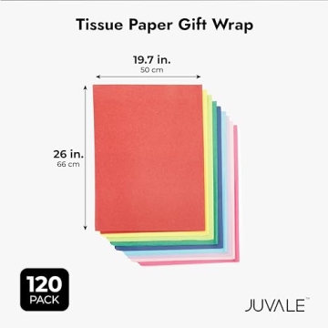 Juvale 120 Sheets Colorful Tissue Paper for Gift Wrapping