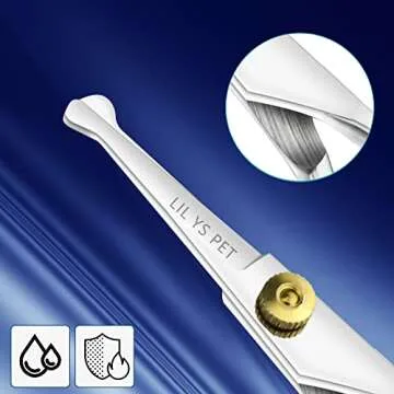 LILYS PET 5.0" Right-Handed Round-Tip Pet Grooming Scissors, Stainless Steel Small Ball Tip for Nose Hair,Ear Hair,Face Hair,Paw Hair for Dogs and Cats…