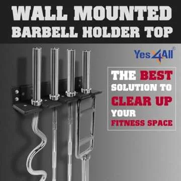 Yes4All Vertical Olympic Barbell Holder for Gym Storage