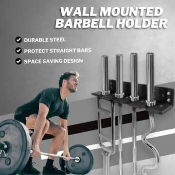 Yes4All Vertical Olympic Barbell Holder for Gym Storage