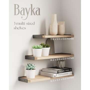 BAYKA Wall Shelves - Stylish Floating Storage Solution
