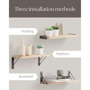 BAYKA Wall Shelves - Stylish Floating Storage Solution