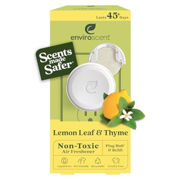 Enviroscent Lemon Leaf & Thyme Plug-in Air Freshener - Non Toxic, Long Lasting