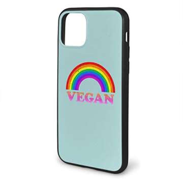 Vegan Rainbow TPU Bumper Cover Case for iPhone 11/ iPhone 11 Pro/iPhone 11 Pro Max Camera Protection...