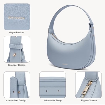 BOSTANTEN Crescent Bag for Women Adjustable Crossbody Purse