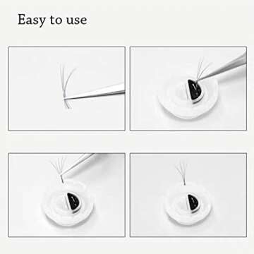 Mulutoo 400 Pcs Eyelashes Extension Volume Lashes Fan Blossom Cups,Quick Blossom Cup,Glue Holder and Lash Organizer Tool,for Eyelash Grafting, Nail Art, Quick Volume Lash