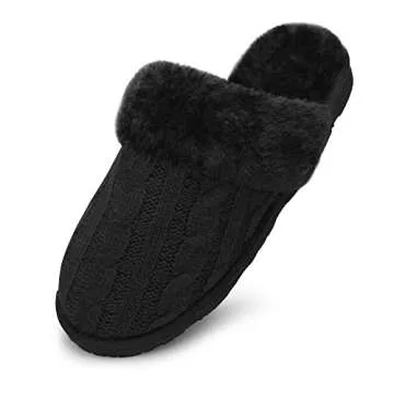 DREAM PAIRS Women's and Men's Winter Slippers Fur Warm and Comfortable Shoes