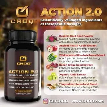 Natural All-Day Energy with CHOQ Action 2.0 Capsules