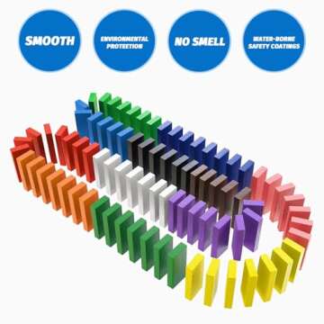 MorTime 1080 Pcs Colorful Wooden Dominoes Set