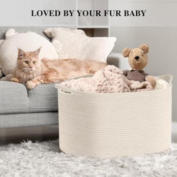 Extra Large Cotton Rope Storage Basket for Home Organization