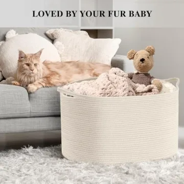 Extra Large Cotton Rope Storage Basket for Home Organization