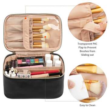 OCHEAL Portable Makeup Bag for Travel - Large Capacity