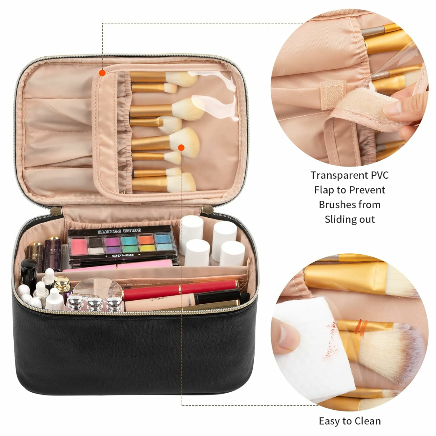 OCHEAL Portable Makeup Bag for Travel - Large Capacity