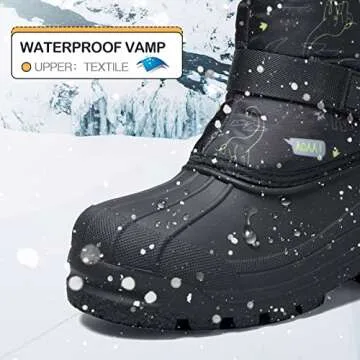 K KomForme Snow Boots - Warm Waterproof Winter Shoes