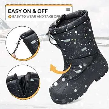 K KomForme Snow Boots - Warm Waterproof Winter Shoes