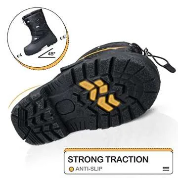 K KomForme Snow Boots - Warm Waterproof Winter Shoes