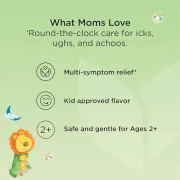 Hyland's Kids Cold and Cough, Nighttime Cough Syrup Medicine for Kids Ages 2 and up, Decongestant, Sore Throat relief and Sleeplessness, Relief of Common Cold Symptoms, 4 Fl Oz