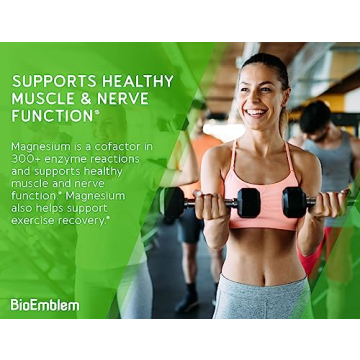 BioEmblem Triple Magnesium Complex | 300mg of Magnesium Glycinate, Malate, & Citrate for Muscles, Nerves, & Energy | High Absorption | Vegan, Non-GMO | 90 Capsules